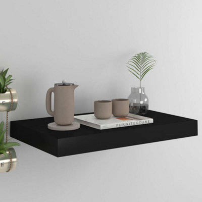 Vidaxl Floating Wall Shelf Black 40X23X3.8 Cm Mdf from B&Q