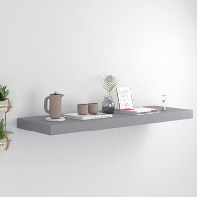 Vidaxl Floating Wall Shelf Grey 80X23.5X3.8 Cm Mdf from B&Q