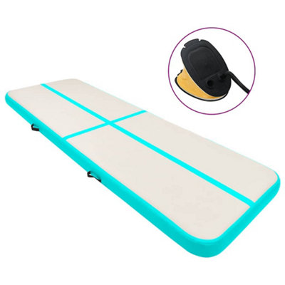 Vidaxl Inflatable Gymnastics Mat With Pump 500X100X20 Cm Pvc Green from B&Q