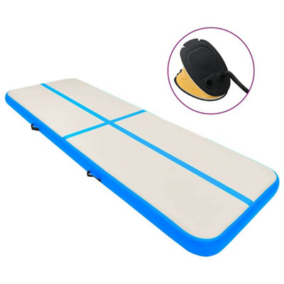 Vidaxl Inflatable Gymnastics Mat With Pump 700X100x20 Cm Pvc Blue