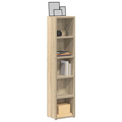 Vidaxl Cd Cabinets 2 Pcs Sonoma Oak 21X16X93.5 Cm Engineered Wood from B&Q