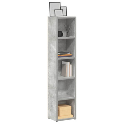 B&Q -  Cd Cabinets 2 Pcs Concrete Grey 21X16X93.5 Cm Engineered Wood