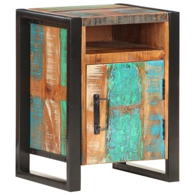 VidaXL Solid Reclaimed Wood Bedside Cabinet - 40x35x55 cm - Image 3