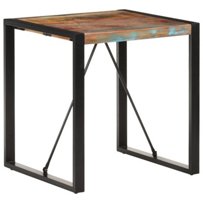 Vidaxl Dining Table 70X70x75 Cm Solid Reclaimed Wood
