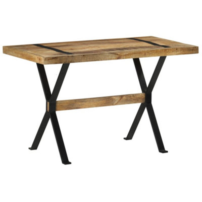 Vidaxl Dining Table 120X60X76 Cm Rough Mango Wood