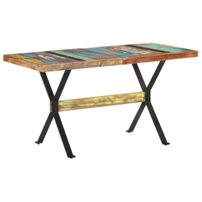 Vidaxl Dining Table 140X70X76 Cm Solid Reclaimed Wood from B&Q
