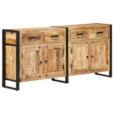 VidaXL Sideboard - Solid Mango Wood - 172x35x80 cm - Brown - Image 3