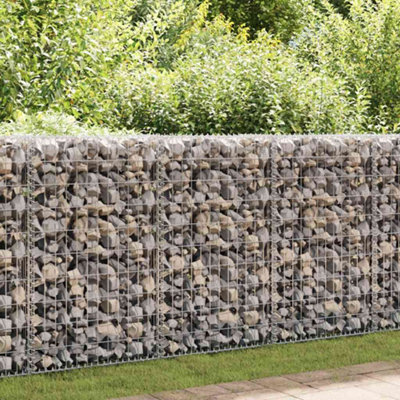 B&Q -  Gabion Wall With Covers Galvanised Steel 60X30X100 Cm