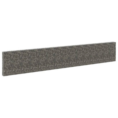 B&Q -  Gabion Wall With Covers Galvanised Steel 900X30X150 Cm