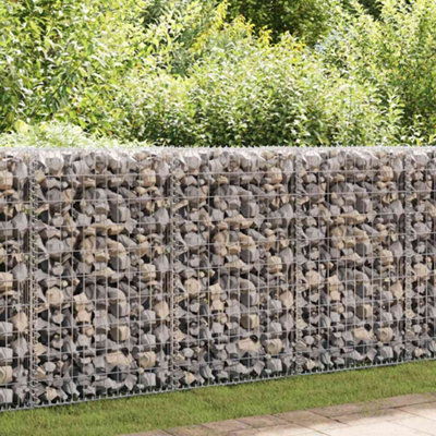B&Q -  Gabion Wall With Covers Galvanised Steel 300X30X100 Cm