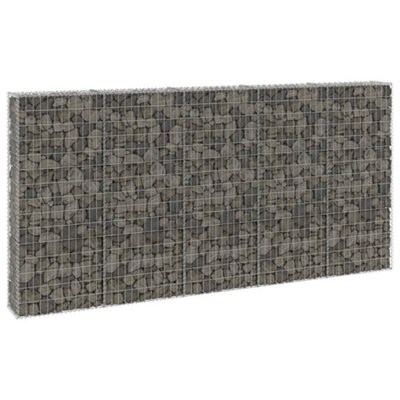 B&Q -  Gabion Wall With Covers Galvanised Steel 300X30X150 Cm