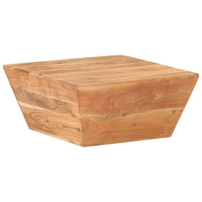 Vidaxl Solid Acacia Wood Coffee Table V-Shape Wooden Accent Couch Sofa Table - Image 3