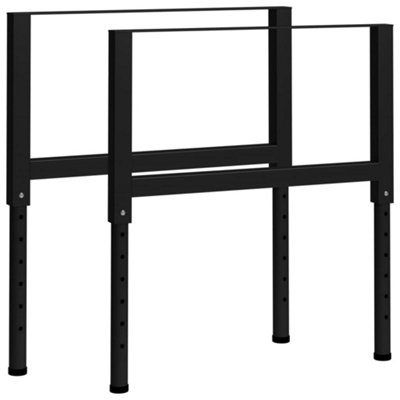 B&Q -  Adjustable Work Bench Frames 2 Pcs Metal 85X(69-95.5) Cm Black