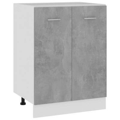 Vidaxl Grey Bottom Cabinet Concrete 60X46x81.5 Cm Engineered Wood