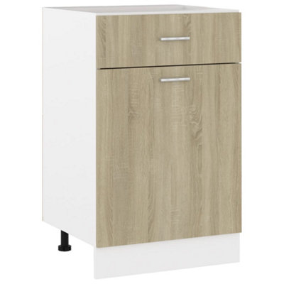 B&Q -  Drawer Bottom Cabinet Lyon Sonoma Oak 50X46X81.5 Cm Engineered Wood