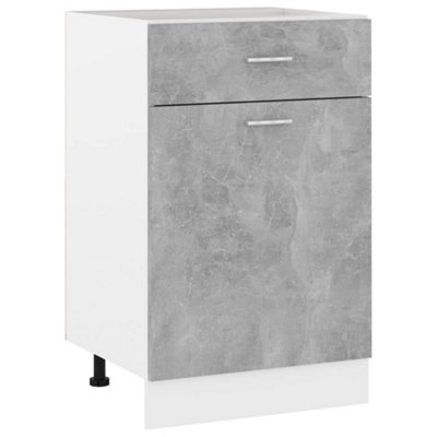 Vidaxl Drawer Bottom Cabinet Lyon Concrete Grey 50X46X81.5 Cm Engineered Wood from B&Q