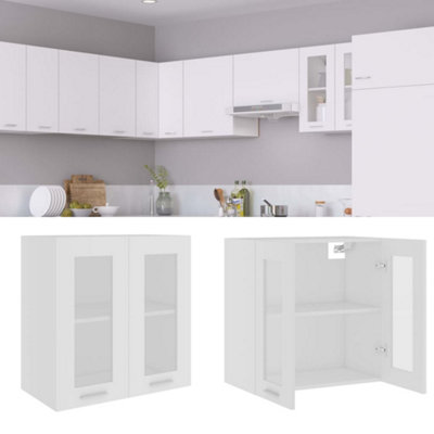 Vidaxl Hanging Glass Cabinet Lyon White 60X31X60 Cm Engineered Wood from B&Q