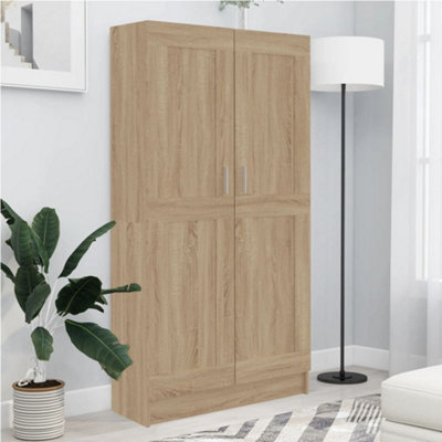 Vidaxl Book Cabinet Sonoma Oak 82.5X30.5x150 Cm Engineered Wood Size 4