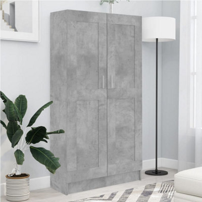 B&Q -  Book Cabinet Concrete Grey 82.5X30.5X150 Cm Engineered Wood