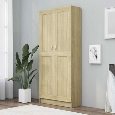 B&Q -  Book Cabinet Sonoma Oak 82.5X30.5X185.5 Cm Engineered Wood