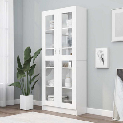 Vidaxl Vitrine Cabinet White 82.5X30.5X185.5 Cm Engineered Wood Vitrine Cabinets from B&Q
