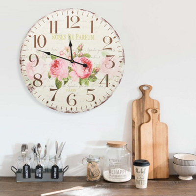 Vidaxl Vintage Wall Clock Flower 60 Cm from B&Q