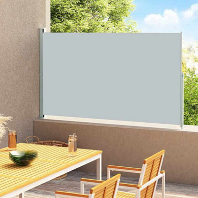 Vidaxl Patio Retractable Side Awning 180X300 Cm Grey from B&Q