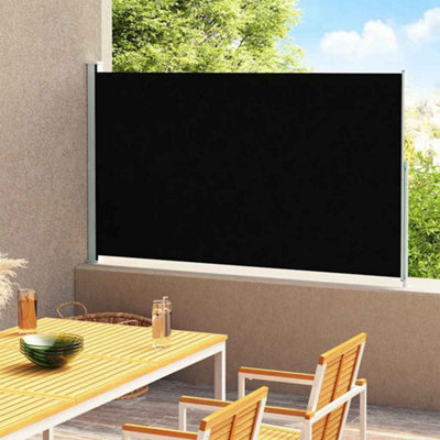 Vidaxl Patio Retractable Side Awning 200X300 Cm Black