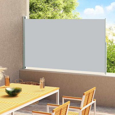 Vidaxl Patio Retractable Side Awning 200X300 Cm Grey