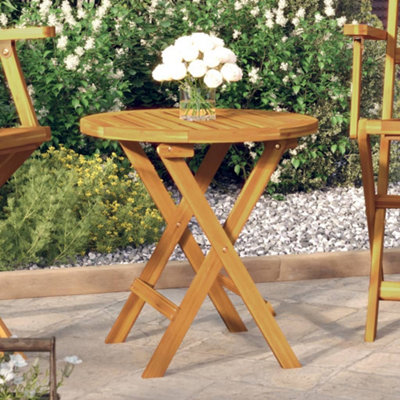 Vidaxl Bistro Table 46X47 Cm Solid Wood Acacia from B&Q