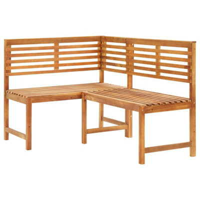 Vidaxl Garden Corner Bench 140 Cm Solid Acacia Wood from B&Q