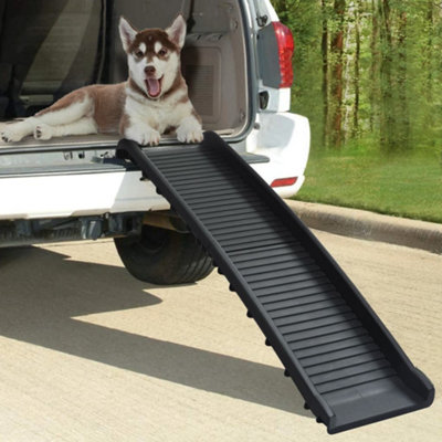 Vidaxl Folding Dog Ramp Black 155.5X40X15.5 Cm from B&Q