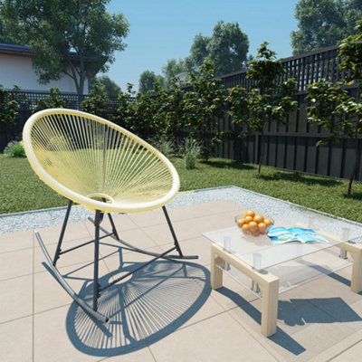 Vidaxl Beige Outdoor Acapulco Chair Poly Rattan