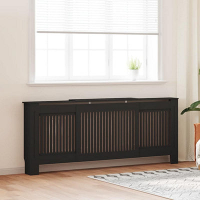 B&Q -  Mdf Radiator Cover Black 205 Cm Radiator Covers