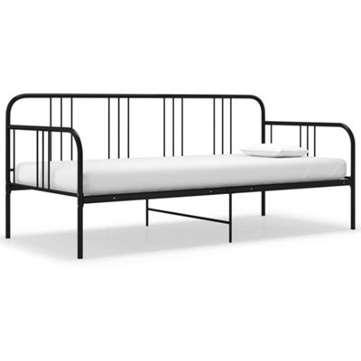 Vidaxl Sofa Bed Frame Without Mattress Metal 90X200 Cm Black