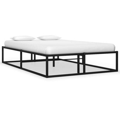 B&Q -  Bed Frame Without Mattress Black Metal 120X200 Cm