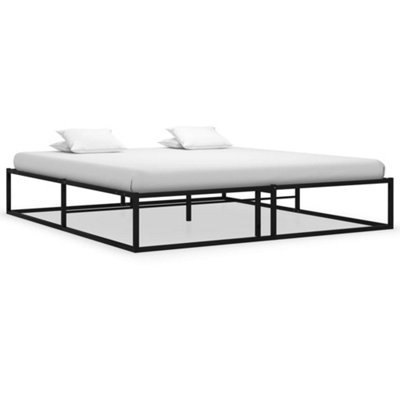 Vidaxl Bed Frame Without Mattress Metal 140X200 Cm Black