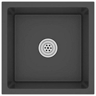 B&Q -  Handmade Kitchen Sink Black Stainless Steel