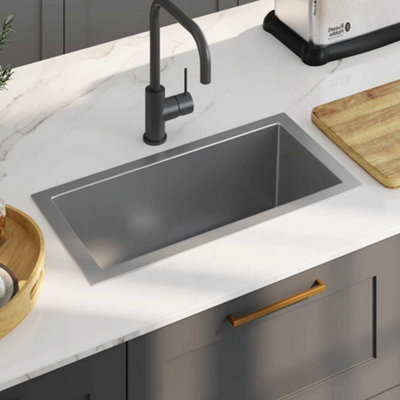 Vidaxl Handmade Kitchen Sink Stainless Steel Kitchen Sinks from B&Q