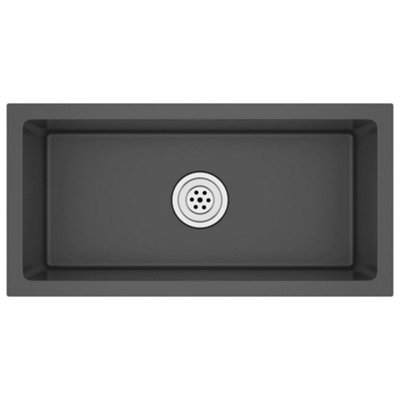 B&Q -  Handmade Kitchen Sink Black Stainless Steel