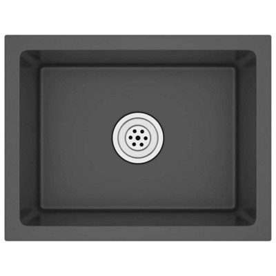 B&Q -  Handmade Kitchen Sink Black Stainless Steel