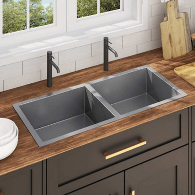 Vidaxl Handmade Kitchen Sink Stainless Steel Kitchen Sinks from B&Q