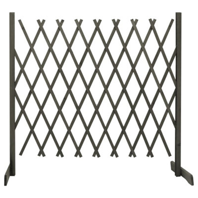 Vidaxl Garden Trellis Fence Grey 180X100 Cm Solid Firwood from B&Q