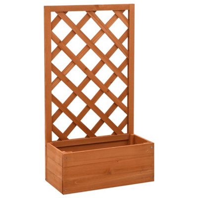 Vidaxl Garden Trellis Planter Orange 50X25X90 Cm Solid Firwood from B&Q