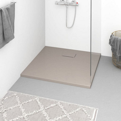 B&Q -  Shower Base Tray Smc Brown 90X80 Cm