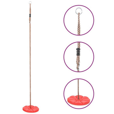 Anydaydirect Plate Swing 200 Cm Red Outdoor Toy from B&Q