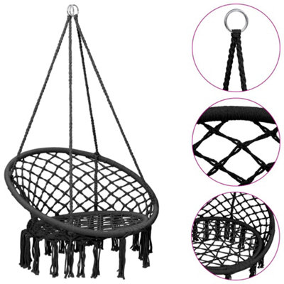Vidaxl Hammock Swing Chair 80 Cm Anthracite Swing Chairs from B&Q