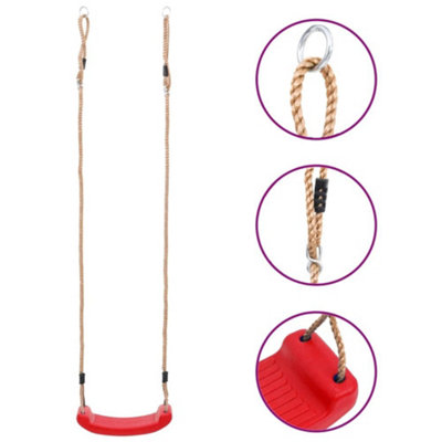Anydaydirect Swing Seat For Children Red Outdoor Toy from B&Q
