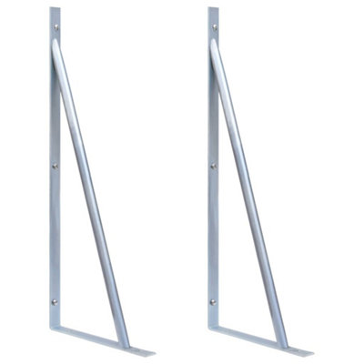 Vidaxl Support Brackets For Fence Post 2 Pcs Galvanised Steel from B&Q