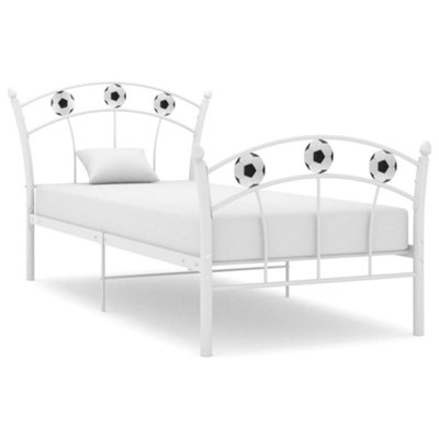 Vidaxl Bed Frame Without Mattress White Metal 90X200 Cm from B&Q